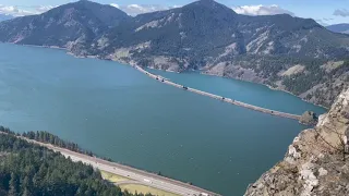 View from Mitchell Point, Columbia River Gorge, Oregon, March 23 2021