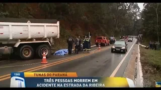 Três pessoas morrem em acidente na Estrada da Ribeira - Tribuna da Massa (23/08/18)