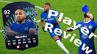 92 CHRISTOPHER NKUNKU TEAM OF THE SEASON MOMENTS PLAYER REVIEW | EA FC 24 ULTIMATE TEAM