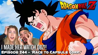 GOKU TEASES SUPER SAIYAN 3!! TRUNKS RUSHES TO CAPSULE CORP! Girlfriend's Reaction DBZ Episode 244