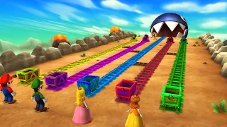 Mario Party 9 Minigames - Mario Vs Peach Vs Wario Vs Waluigi (Master Difficulty)