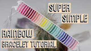 RAINBOW BRACELET TUTORIAL [CC] || Beginner Friendly