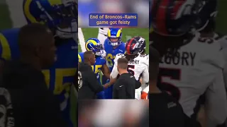 Things got heated between Broncos and Rams 😮 #shorts