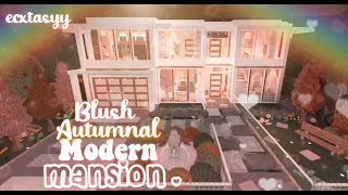 Bloxburg | Blush Autumnal Modern Mansion | House Build ෆ