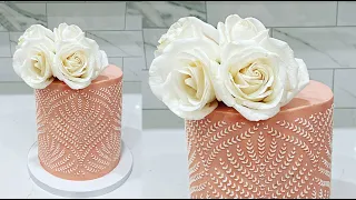 Buttercream stencil technique | Cake decorating tutorials | Sugarella Sweets