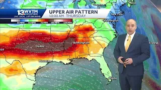 Alabama's forecast brings in showers and storms Thursday night and then some nice weekend weather