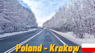 Driving in Poland from Krakow Airport to Wroclaw  - part 1