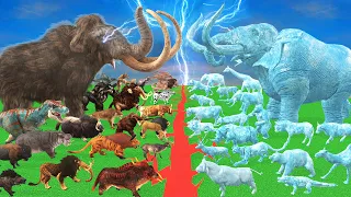 Prehistoric Mammals vs ARK Prehistoric Animals Real Animals vs Ice age Mammals Animal Epic Battle