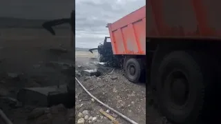 В Ирпене на мине подорвался КамАЗ. Несчастный случай произошел в микрорайоне Стоянка.Водитель погиб.