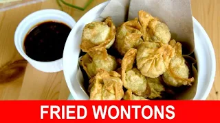 Fried wonton recipe with pork and shrimp filling