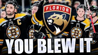 CONGRATS BOSTON, YOU BLEW IT (BRUINS CHOKE 3-1 SERIES LEAD, FLORIDA PANTHERS WIN GAME 7 IN OVERTIME)