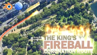 King Charles III Coronation Route - Google Earth Studio/Blender