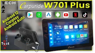 CARPURIDE W701 PLUS  Android Auto et Carplay + Android 12, Installez vos APP préférées !