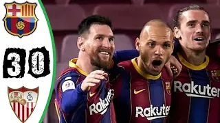 BARCELONA VS SEVILLA 3 - 0 (Agg 3 - 2) Extended Highlights All Goals 2021 HD