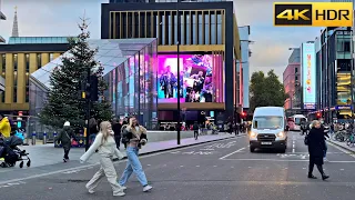 1 Hour London Ambience Walk | Central London Walking Tour - December 2022 [4K HDR]