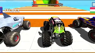 Monster Truck Mega Ramp Extreme Racing - Impossible GT Car Stunts Driving #24 - Android Gameplay