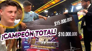 ¡MEGA CAMPEÓN! Emocionado, Santiago se coronó como el ganador entre los ganadores con 10 millones