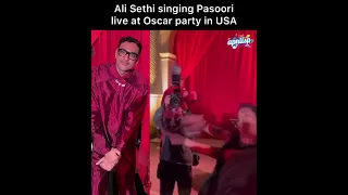 Singer Ali Sethi performing his popular song Pasoori live at Oscar's party in Los Angeles last night