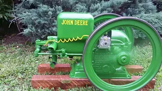 1925 John Deere 1 1/2hp type E First Start After Total Rebuild Hit miss gas engine