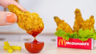 Yummy Miniature Crispy McDonald's Fried Chicken | Best Miniature Fast Food Recipe By Tiny Cakes