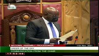 NATIONAL ASSEMBLY PROCEEDINGS  11TH NOVEMBER 2021 AFTERNOON SESSION