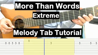 More Than Words Guitar Lesson Melody Tab Tutorial Guitar Lessons for Beginners