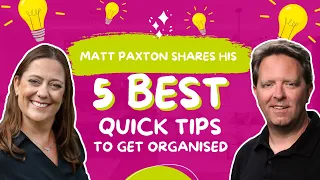 Matt Paxton shares his 5 best quick tips to get organised | E289 #declutteringtips #decluttering