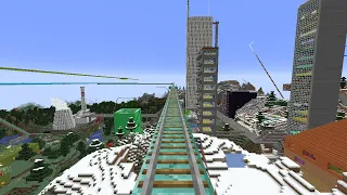 Minecraft World Record: The longest Minecraft Roller Coaster (14,5 Hours)