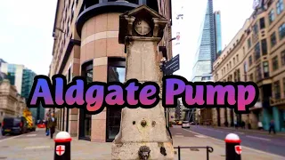 London history" Pump of Death" walk in Aldgate.