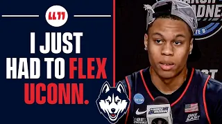 Jordan Hawkins, UConn Speak on DOMINATING Gonzaga to Head to Final Four | CBS Sports