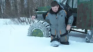 Вездеход по глубокому снегу без блокировки.