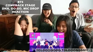 BTS - DNA, GO GO, MIC DROP Comeback Stage Reaction (Indonesia)