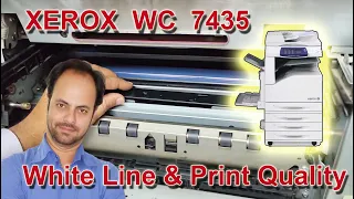 How To Solve XEROX 7435 White Line & Print Quality Issue  Hindi/Urdu and English Subtitle