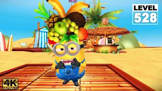 Minion Rush Vacationer Minion collect 10K Bananas at Minion Beach | LV.528 EP#379 | UHD 4K