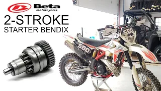 START FAILURE | Beta 2 Stroke Motorcycle Starter Contact Bendix Install | 300 RR 2 Stroke