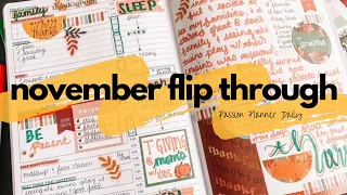 November 2021 Planner Flip Through | Daily Passion Planner | Planner Flip Through