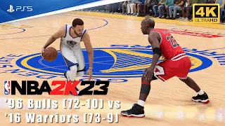 NBA 2K23 [PS5 4K] '96 Bulls vs '16 Warriors - 2 Best NBA Teams EVER Michael Jordan vs Stephen Curry