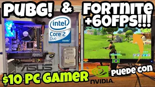 PC BASURA DE $10 A GAMER - ES POSIBLE? PARA PUBG PC , FORTNITE, ORDENADOR DE LA BASURA A GAMER!