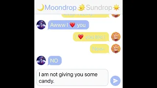 This is a moondrop x sundrop! Texting story