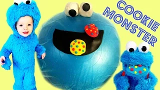 HUGE COOKIE MONSTER Play-Doh Egg Surprise | Shopkins