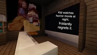 Kid watches horror movie at night, Instantly regrets it.