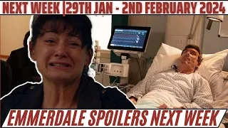 Emmerdale spoiler next week from 29th January - 2nd February 2024 | Cain Dingle's hospital shock