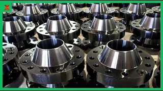 Forged Flange Manufacturing Process & Forging Machines In Hypnotic Working. Lathe Machine Test