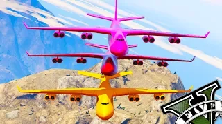 GTA V MISSÃO IMPOSSÍVEL - VOO INSANO COM VÁRIOS CARGOPLANES