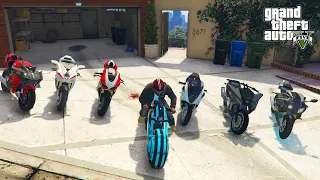 GTA 5 - 🔥 Stealing 2020 Luxury Super Motorcycles with Franklin (Real Life Bikes #01)
