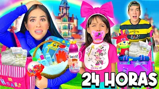 24 HORAS SIENDO PAPÁS DE DANIELA 😨 *Sufrimos mucho* | Karla Bustillos