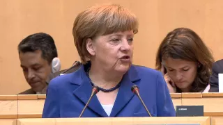 WHO BROLL WHA68 Plenary MERKEL speech 18MAY2015