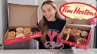 TRYING EVERY SINGLE TIM HORTONS DOUGHNUT!