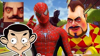 Hello Neighbor - New Neighbor Mr Bean Dark Riddle Spider-Man Bendy History Gameplay Walkthrough