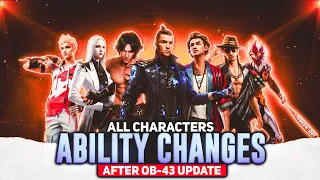 (OB-43 UPDATE) ALL CHARACTERS ABILITY CHANGE AFTER UPDATE || ALL CHARACTERS ABILITY ADJUSTMENT
